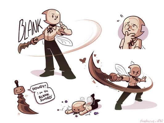 Characters from the game Blanksword.